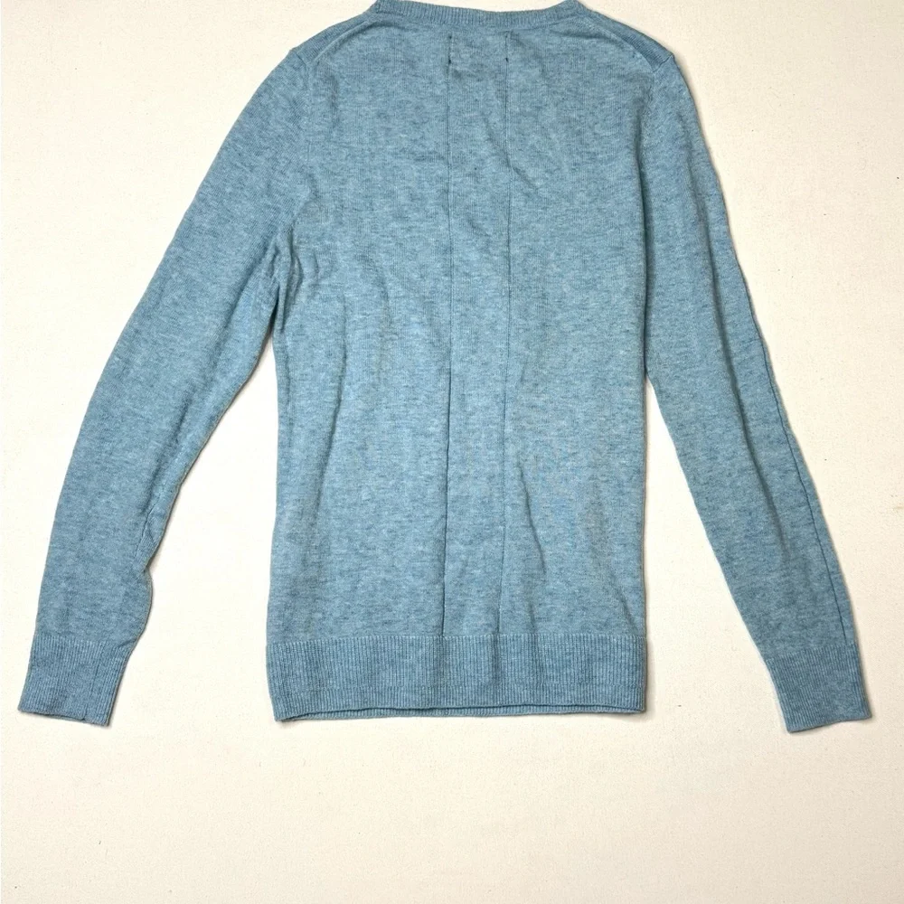 Banana Republic Light Blue Crewneck Morano Wool  Sweater Size Small